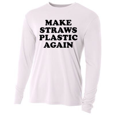 Make Straws Plastic Again Cooling Performance Long Sleeve Crew