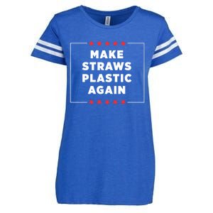 Make Straws Plastic Again Enza Ladies Jersey Football T-Shirt