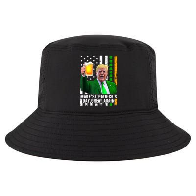 Make St Patrick's Day Great Again Funny Trump Shamrock Beer Gift Cool Comfort Performance Bucket Hat