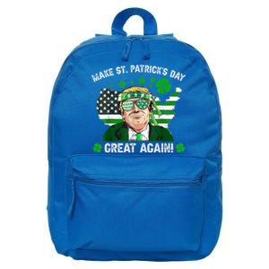 Make St Patrick's Day Great Again Trump Us Flag Irish Clover Gift 16 in Basic Backpack