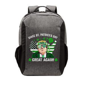 Make St Patrick's Day Great Again Trump Us Flag Irish Clover Gift Vector Backpack