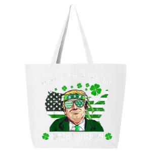 Make St Patrick's Day Great Again Trump Us Flag Irish Clover Gift 25L Jumbo Tote