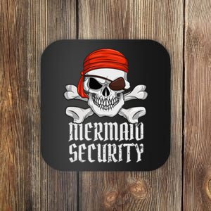 Mermaid Security Pirate Halloween Skull Pirate Eyepatch Coaster