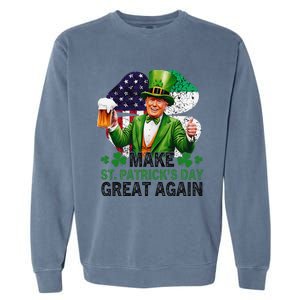 Make St Patricks Day Great Again Funny Trump Garment-Dyed Sweatshirt