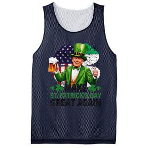 Make St Patricks Day Great Again Funny Trump Mesh Reversible Basketball Jersey Tank