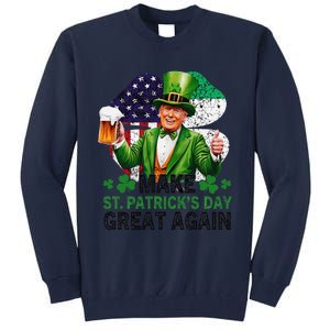 Make St Patricks Day Great Again Funny Trump Tall Sweatshirt