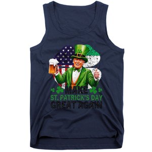 Make St Patricks Day Great Again Funny Trump Tank Top