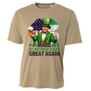 Make St Patricks Day Great Again Funny Trump Cooling Performance Crew T-Shirt