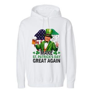 Make St Patricks Day Great Again Funny Trump Garment-Dyed Fleece Hoodie