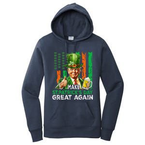 Make St Patricks Day Great Again Funny Trump Women's Pullover Hoodie