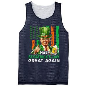 Make St Patricks Day Great Again Funny Trump Mesh Reversible Basketball Jersey Tank