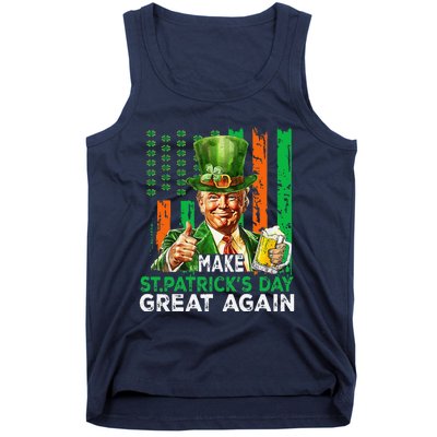 Make St Patricks Day Great Again Funny Trump Tank Top