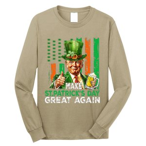 Make St Patricks Day Great Again Funny Trump Long Sleeve Shirt