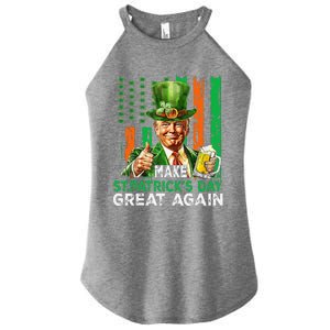 Make St Patricks Day Great Again Funny Trump Women's Perfect Tri Rocker Tank