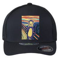 Monkey Screaming Painting Parody Flexfit Unipanel Trucker Cap