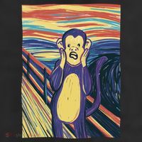 Monkey Screaming Painting Parody 11oz C Handle Ceramic Mug