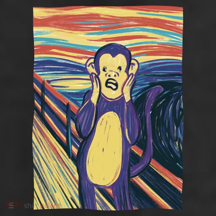 Monkey Screaming Painting Parody 11oz C Handle Ceramic Mug