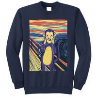 Monkey Screaming Painting Parody Sweatshirt