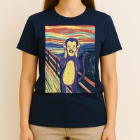 Monkey Screaming Painting Parody T-Shirt
