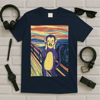 Monkey Screaming Painting Parody T-Shirt