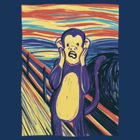Monkey Screaming Painting Parody T-Shirt