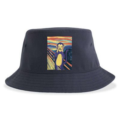 Monkey Screaming Painting Parody Sustainable Bucket Hat