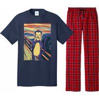 Monkey Screaming Painting Parody Pajama Set