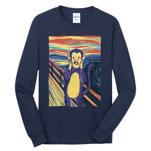 Monkey Screaming Painting Parody Tall Long Sleeve T-Shirt