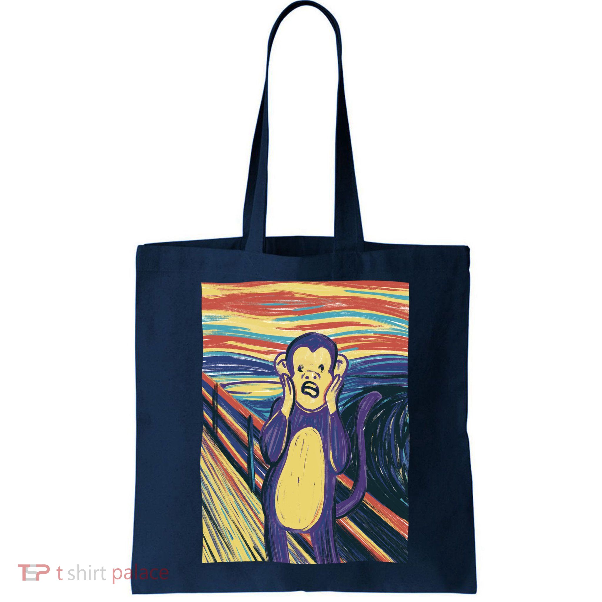 Monkey Screaming Painting Parody Bag