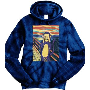 Monkey Screaming Painting Parody Tie Dye Hoodie