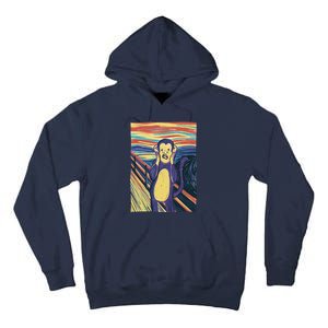 Monkey Screaming Painting Parody Tall Hoodie