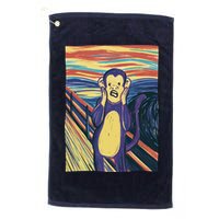 Monkey Screaming Painting Parody Golf Towel