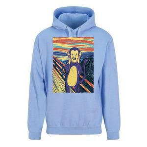 Monkey Screaming Painting Parody Unisex Surf Hoodie