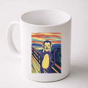 Monkey Screaming Painting Parody Coffee Mug