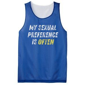 My Sexual Preference Is Often Funny Sex Joke Dirty Humor  Mesh Reversible Basketball Jersey Tank