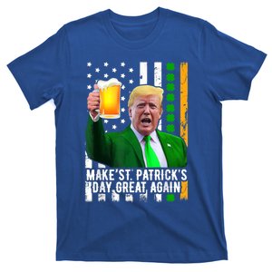 Make St Patrick's Day Great Again Funny Trump Shamrock Beer Gift T-Shirt