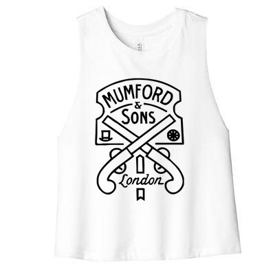 Mumford & Sons Pistols Women's Racerback Cropped Tank