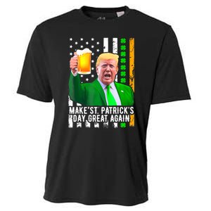 Make St PatrickS Day Great Again Funny Trump Cooling Performance Crew T-Shirt