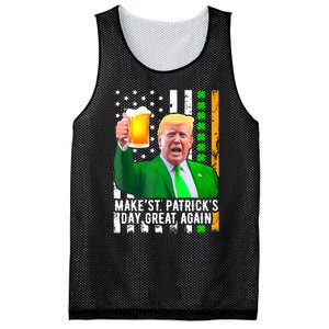 Make St PatrickS Day Great Again Funny Trump Mesh Reversible Basketball Jersey Tank