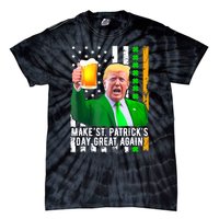 Make St PatrickS Day Great Again Funny Trump Tie-Dye T-Shirt