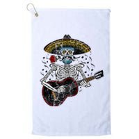 Mariachi Skeleton Playing Guitar Day Of The Dead Platinum Collection Golf Towel