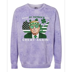 Make St Patricks Day Great Again Trump Colorblast Crewneck Sweatshirt