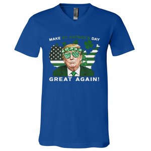 Make St Patricks Day Great Again Trump V-Neck T-Shirt