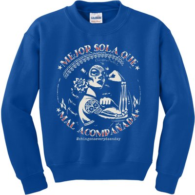 Mejor Sola Que Mal Acompañada Kids Sweatshirt