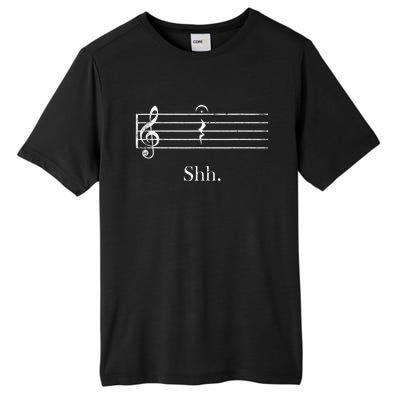 Music Shh Quarter Rest Retro Music Tall Fusion ChromaSoft Performance T-Shirt