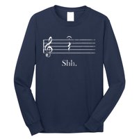 Music Shh Quarter Rest Retro Music Long Sleeve Shirt