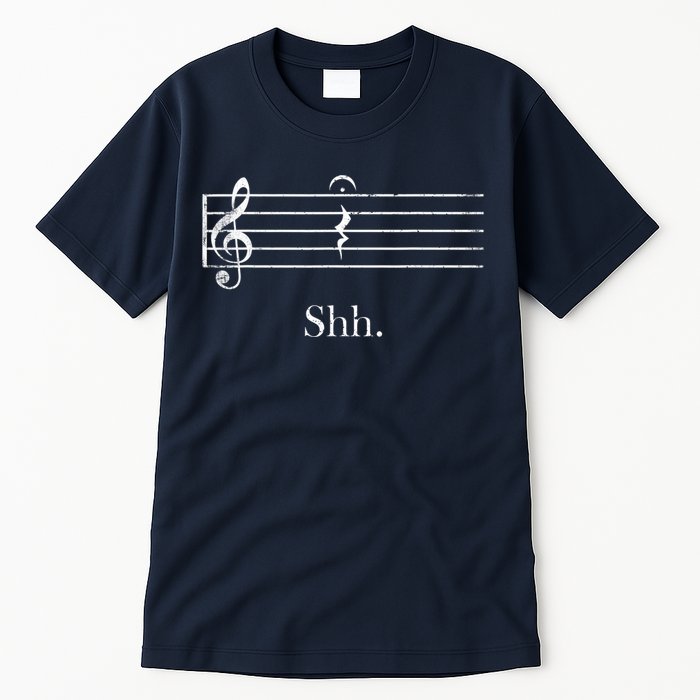 Music Shh Quarter Rest Retro Music Tall T-Shirt