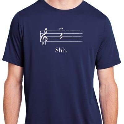 Music Shh Quarter Rest Retro Music Adult ChromaSoft Performance T-Shirt