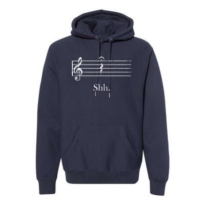 Music Shh Quarter Rest Retro Music Premium Hoodie