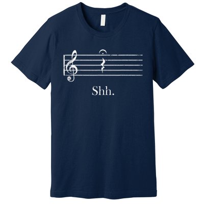 Music Shh Quarter Rest Retro Music Premium T-Shirt